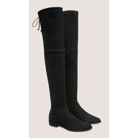 Stuart Weitzman Lowland Over-the-Knee Black Suede Boot Size 6.5B New $950 - Picture 1 of 14
